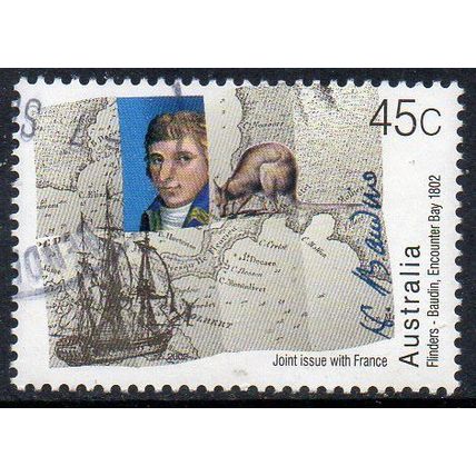 Australia 2002 J.I. with France - Flinders /Baudin - Baudin & Geographe 45c Used