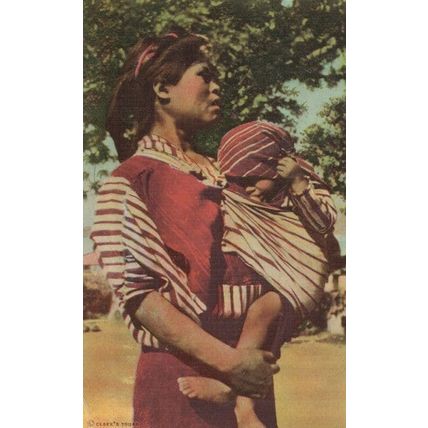Indian Mother Santa Catarina Palopo Guatemala Postcard