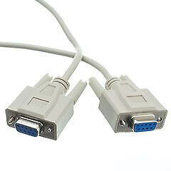 Pack of 2] Null Modem Cable, DB9 Female, UL rated, 8 Conductor, 10 foot