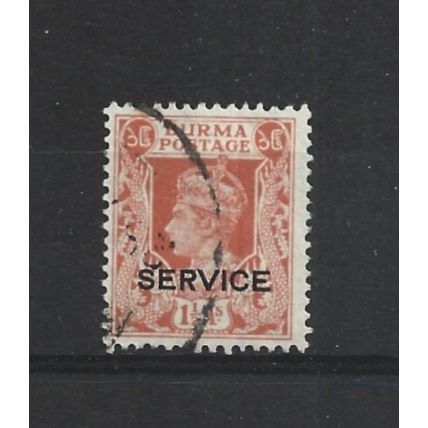 Burma.O32 1 1/2a Orange.Fine Used.Jul25a