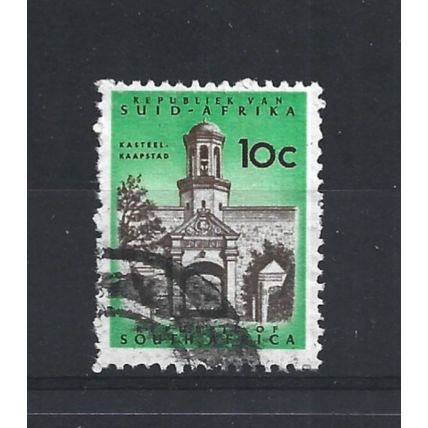 SouthAfrica.SG206 10c Cape Town Castle Entrance.Variety Unchecked.F/Used.Aug25g