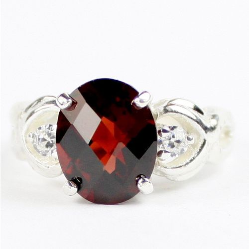 Mozambique Garnet, 925 Sterling Silver Ladies Ring, SR243