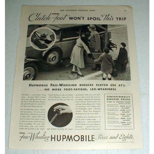 1931 Hupmobile Car Ad - Clutch Foot Won't Spoil