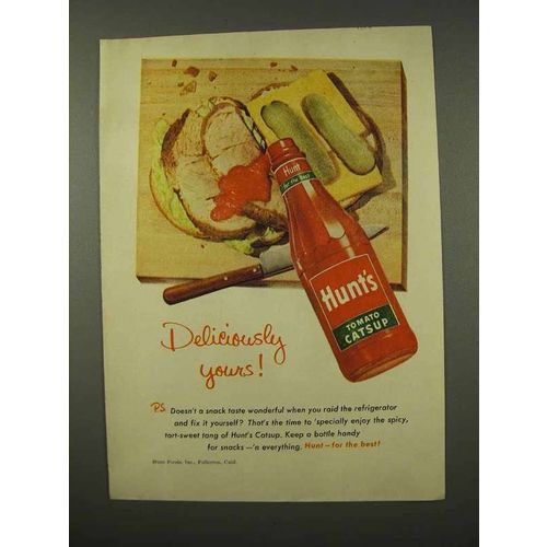 1956 Hunt's Tomato Catsup Ad - Deliciously Yours