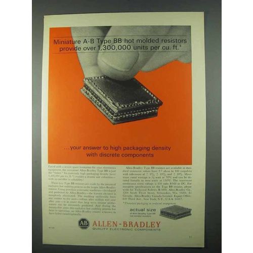 1967 Allen-Bradley Type BB Resistors Ad - Miniature