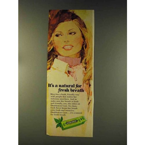 1976 Wrigley's Doublemint Gum Ad - For Fresh Breath