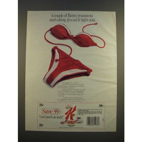 1986 Kellogg's Special K cereal Ad - A Couple of Flimsy Reasons to Start Eating