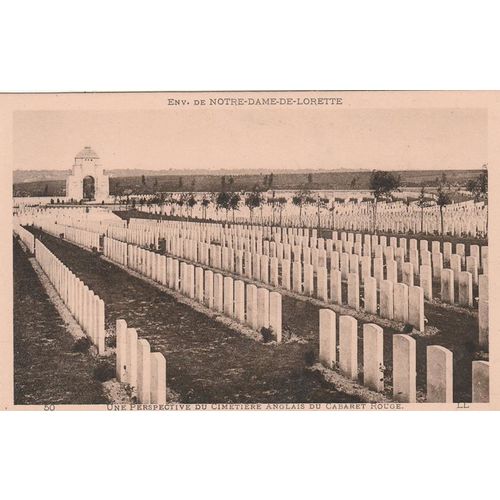 Une Perspective Du Cimetiere Anglais Du Cabaret Rouge L.L. 50 Military Postcard