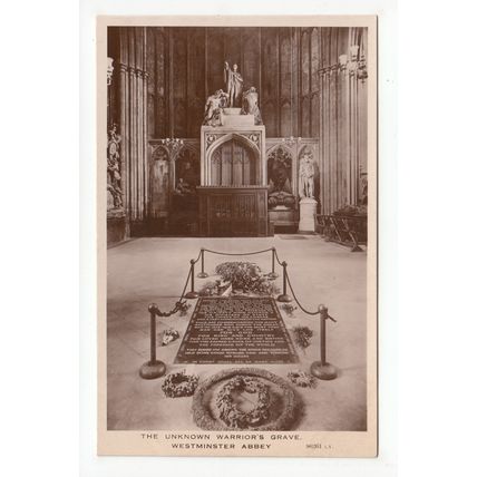 Unknown Warriors Grave in Westminster Abbey London RP Postcard 86261