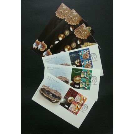 Malaysia Pearls 2015 Shell Decoration Sea Marine Life Underwater (FDC set) *Rare
