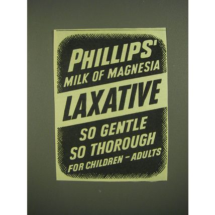 1952 Phillips' Milk of Magnesia Advertisement