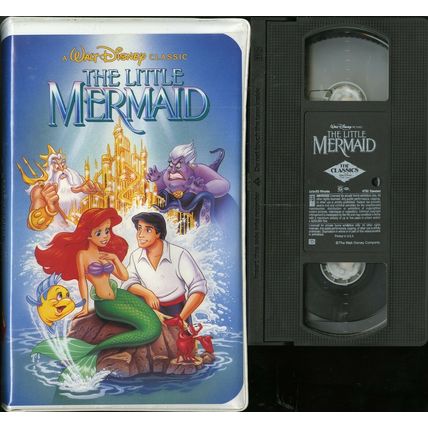 LITTLE MERMAID DISNEY ANIMATED CLASSIC VHS RECALLED COVER BLACK DIAMOND TESTED