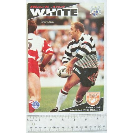 1994 programme Widnes v. Hull
