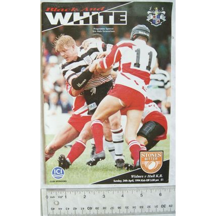 1994 programme Widnes v. Hull Kingston Rovers