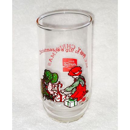 Coca Cola Holly Hobbie and Robby Glass 1978 Christmas is a Gift of Love 12 Oz