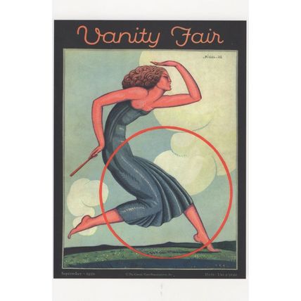Lady Dancing Water Dance With Hula Hoop Art Deco Painting Postcard