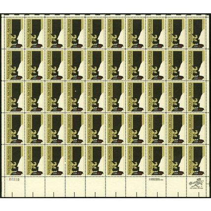 National Archives Abe Lincoln Sheet of Fifty 20 Cent Postage Stamps Scott 2081