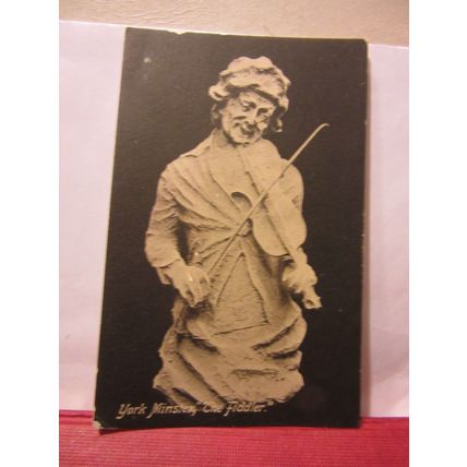 THE FIDDLER, YORK MINSTER unused antique postcard F Frith & co #