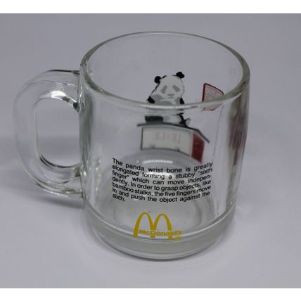 VTG Toledo Zoo Panda Mug Le Le Pandas 1988 McDonalds Glass Mugs Limited