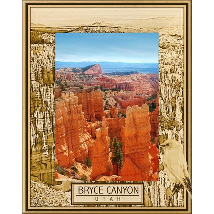Bryce Canyon National Park Laser Engraved Wood Picture Frame Portrait (5 x 7)