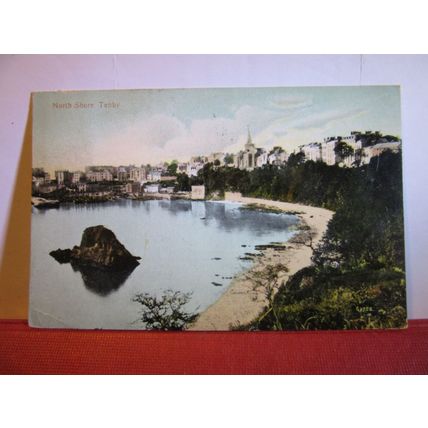 NORTH SHORE, TENBY, WALES used antique postcard by Valentine 1912 pm =