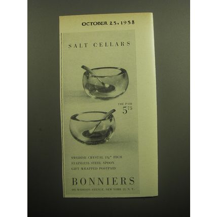 1958 Bonniers Salt Cellars Advertisement