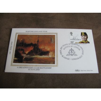 1982 Benham Silk GB Cover - Dreadnought Battleship @ Battle of Jutland