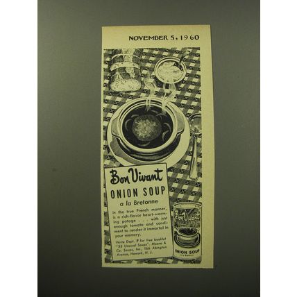 1960 Bon Vivant Onion Soup a la Bretonne Advertisement