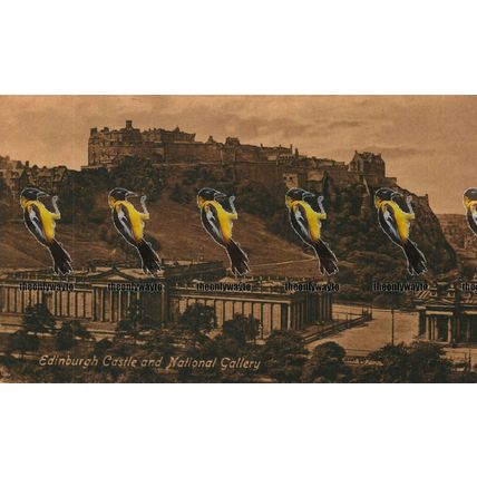 Edinburgh Castle & National Gallery, Scotland, Valentines Series, Postcard, 1920
