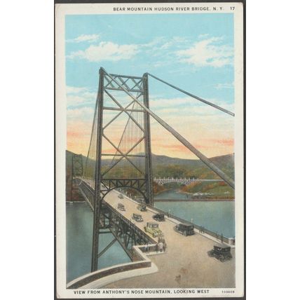 Bear Mountain Hudson River Bridge, New York, c.1920s - Ruben Postcard