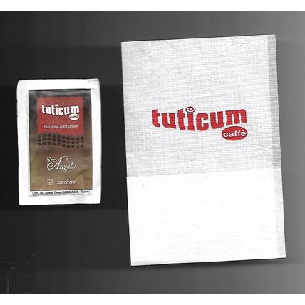Tovagliolino da Caffè e Bustina Zucchero Vuota - Tuticum