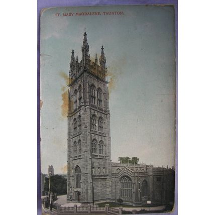 1909 postcard St Mary Magdalene, Taunton