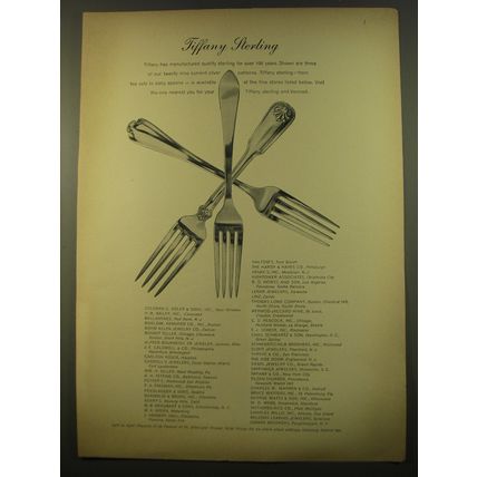 1961 Tiffany Sterling Silverware Advertisement