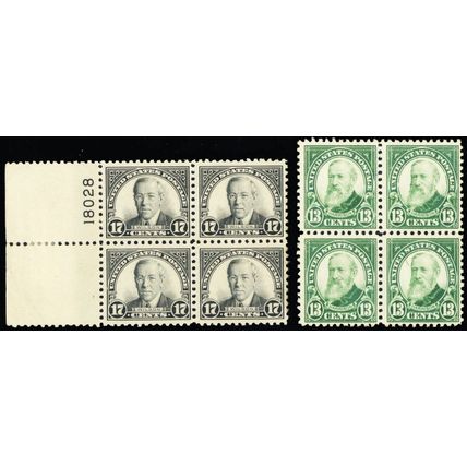 622-23, Mint FVF NH Blocks of Four SCV $152 - Stuart Katz