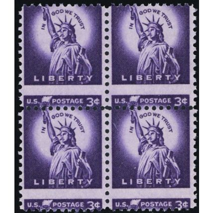 1035, Mint NH 3¢ Misperforation Error Block of Four * Stuart Katz