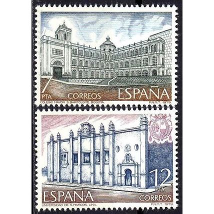España. 1979. Mi # 2436 / 37. Monumentos America. Bogota. Lima