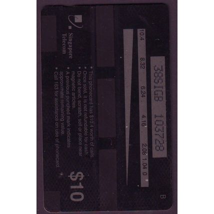 F/A-18 Hornet S'pore $10 Telephone Card (Used)