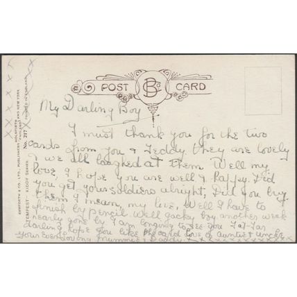Douglas Tempest - There's Sure To Be A Big Bust-Up, c.1910s - Bamforth Postcard