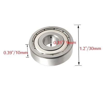 6200Z 10Mm X 30Mm X 9Mm Deep Groove Sealed Ball Bearing 3 PCS