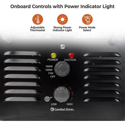 Comfort Zone Electric Portable Milkhouse Style Utility Space Heater with Adjusta