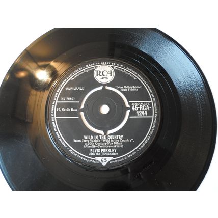 7" 1965 ELVIS PRESLEY.I FEEL SO BAD .RCA 1244.WILD IN THE COUNTRY.VERY GOOD PLUS