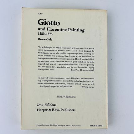 Giotto and Florentine Painting 1280-1375 (Icon) by Bruce Cole Book Paperback