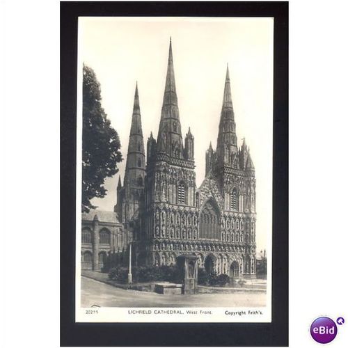Staffordshire LICHFIELD Cathedral Postcard by Frith (20219)