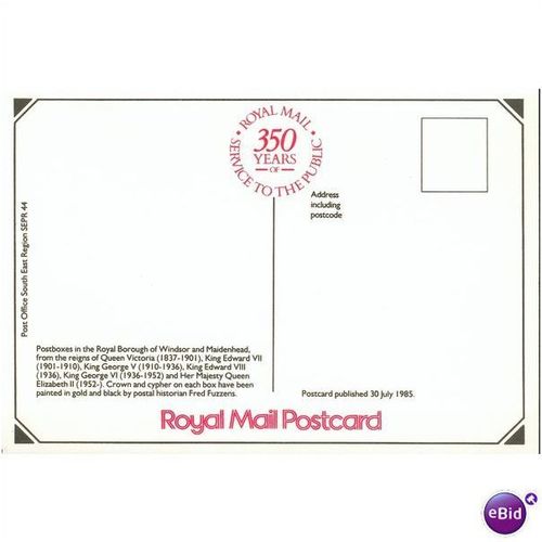 GB Postcard - Post Box - Windsor and Maidenhead