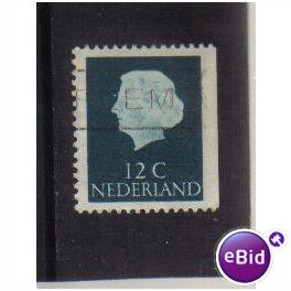 NETHERLANDS 1953 QUEEN JULIANA 12C COIL F/U SG776C