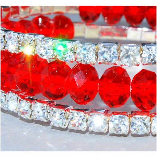 Sale Outstanding Fashion Spiral Red Clear Crystal Bracelet Bangle Jewellery 1540