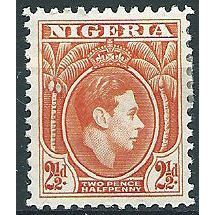 Nigeria 1941 SG52b 2 1/2d Orange Mounted Mint .. ..