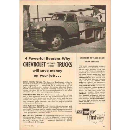 chevrolet 1953 j marcus wood longview tx gulf oil truck vintage ad