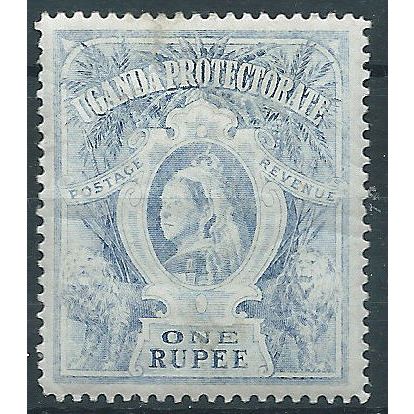 Uganda 1894 SG90 1 Rupee Dull Blue Mounted Mint..
