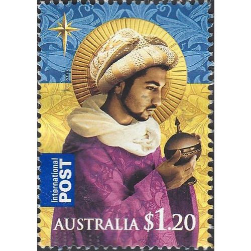 AUSTRALIA, CHRISTMAS, Magi's gift, blue & gold 2008, $1.10